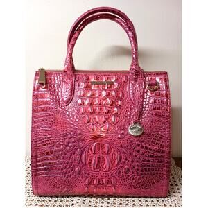 SIMPLY STUNNING! Brahmin Caroline Satchel in Red Dragon